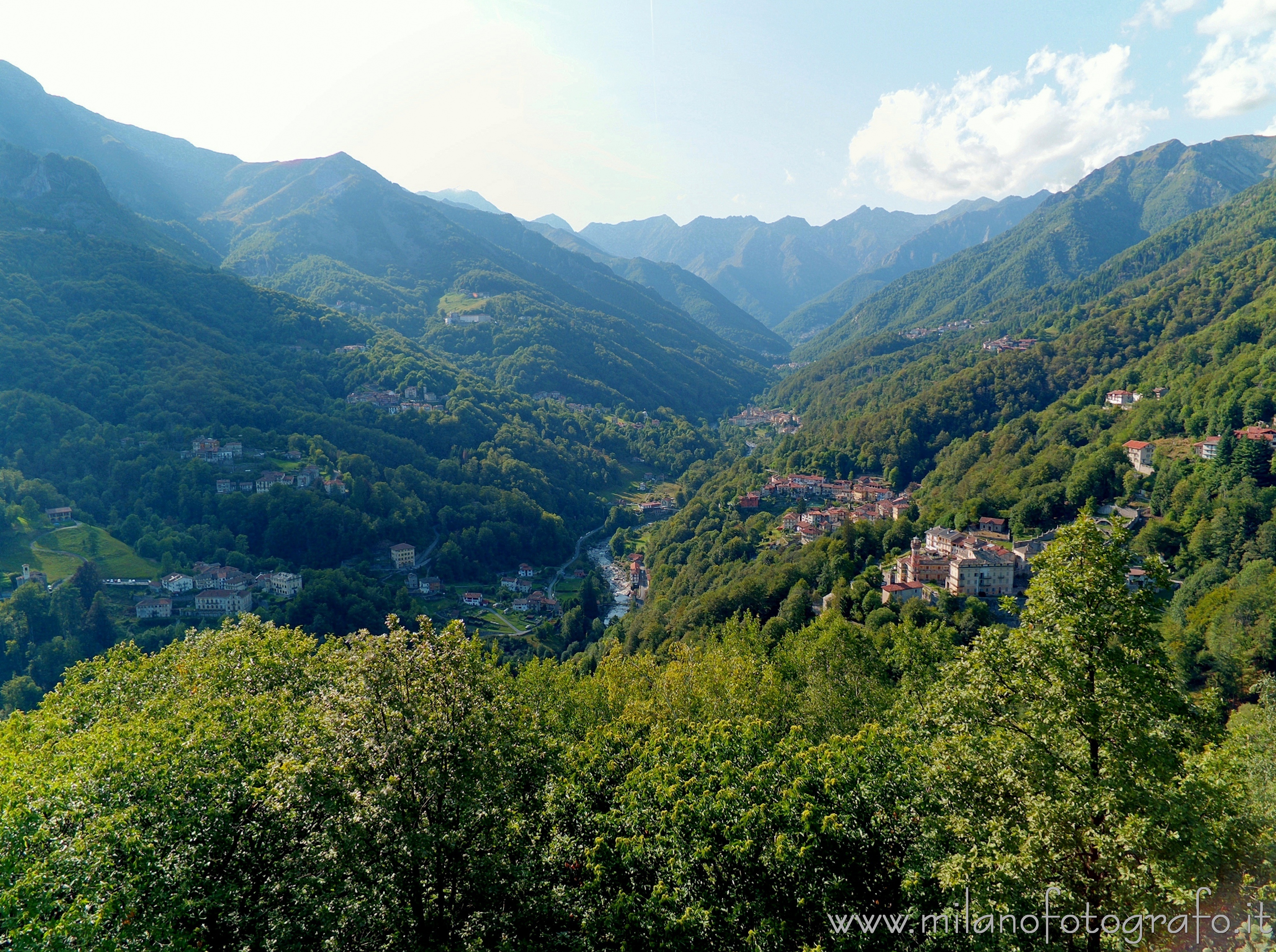 Campiglia Cervo (Biella, Italy) - Upper Cervo Valley seen from the Pila Belvedere